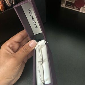 Too Faced Silver Hoop Earrings